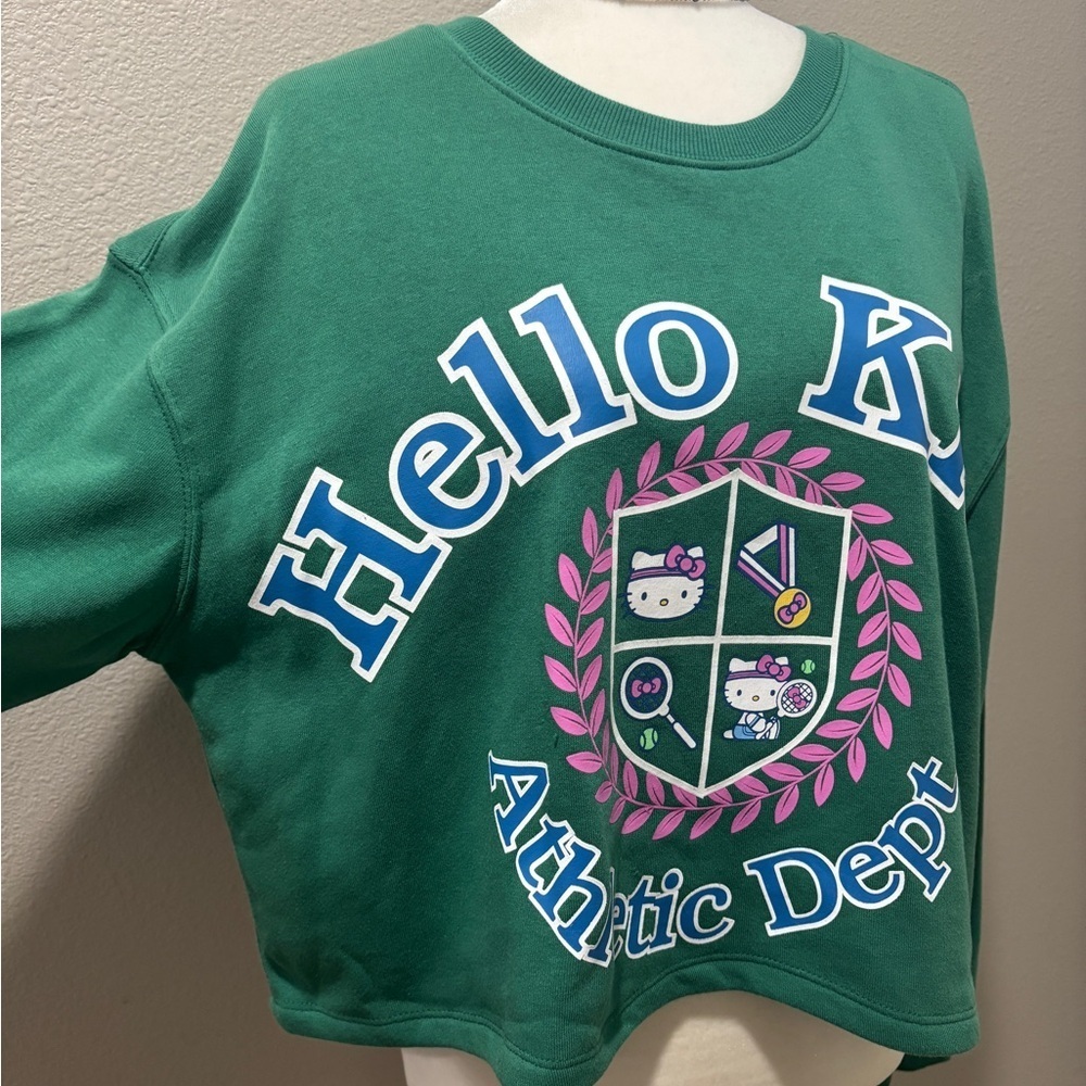 Hello Kitty Green Athletic Dept Sweatshirt - Picture 2 of 4